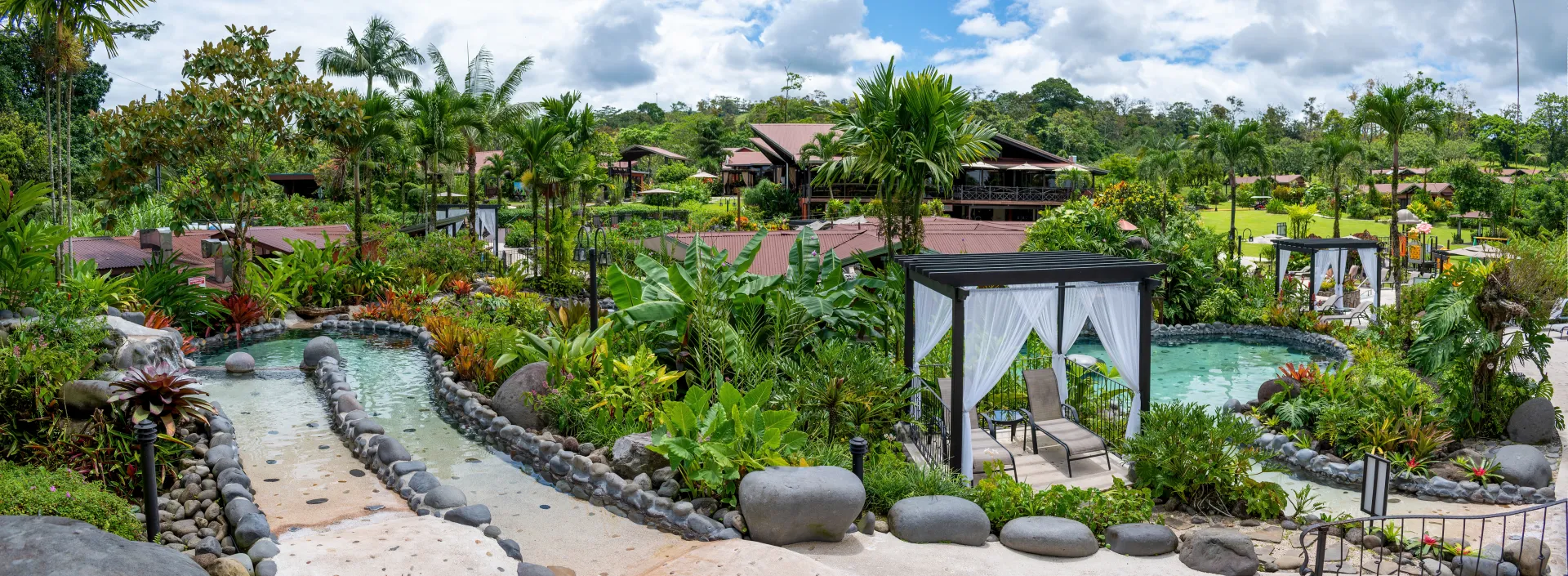 Luxury resort pool overlooking the Pacific coast of Costa Rica