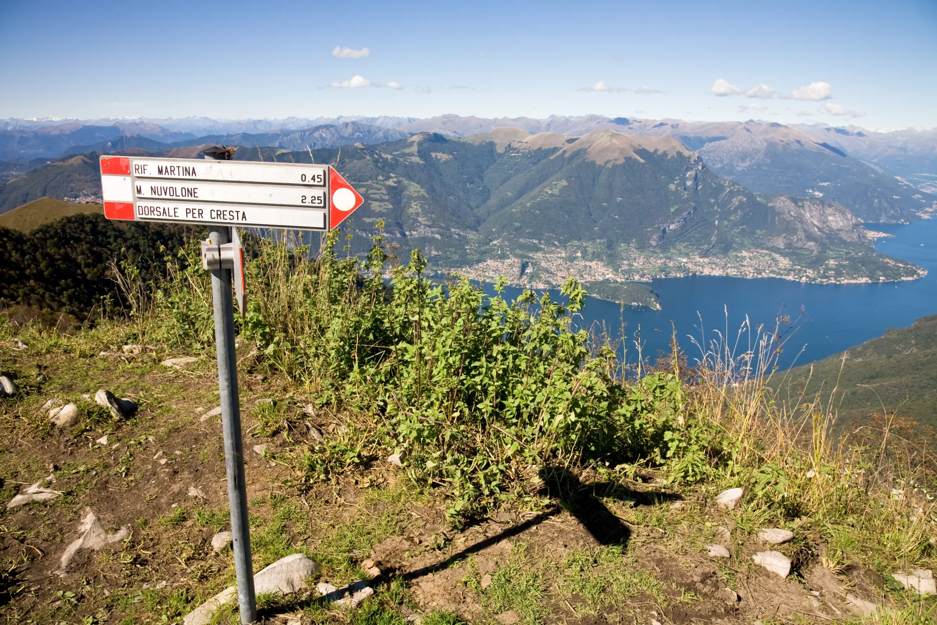 Hiking trail above Lake Como