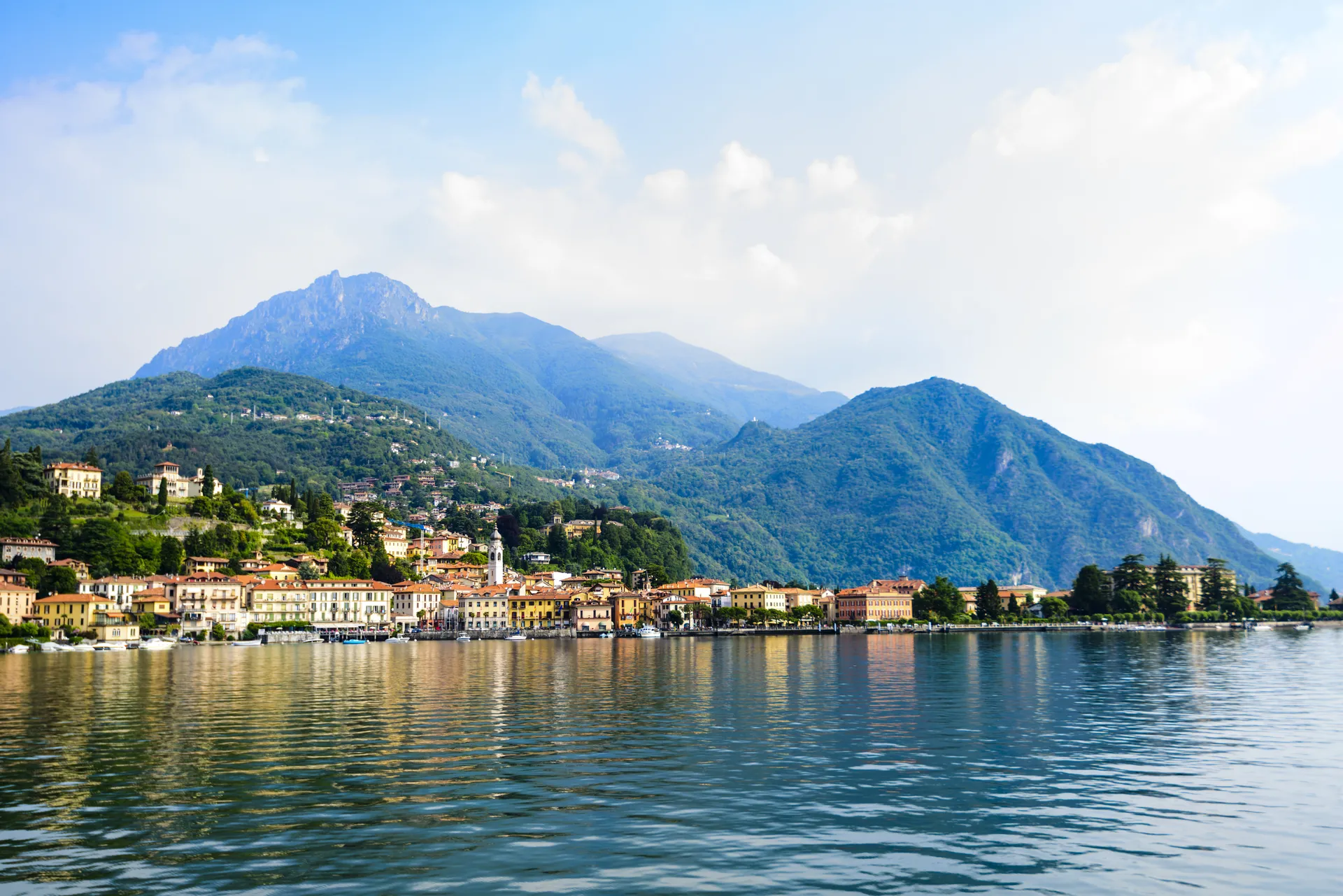 Menaggio waterfront on the western shore of Lake Como