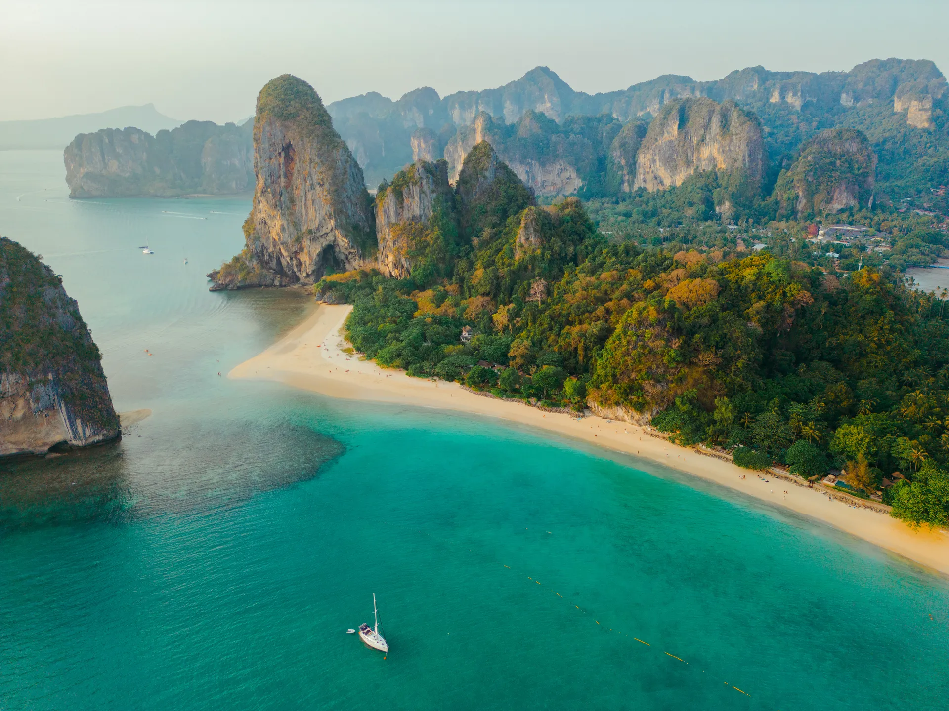 Golden hour on Phuket's west coast beach