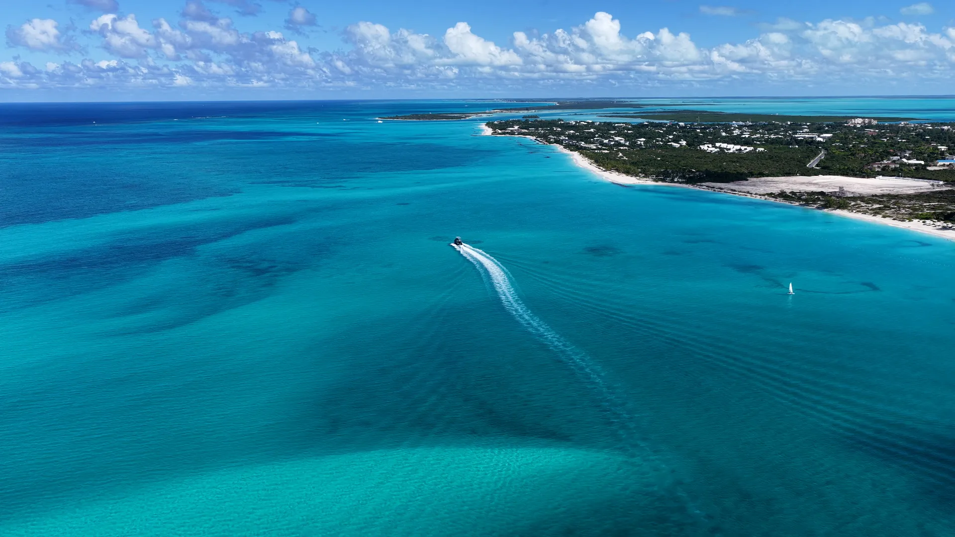 Aerial view of Grace Bay, Providenciales
